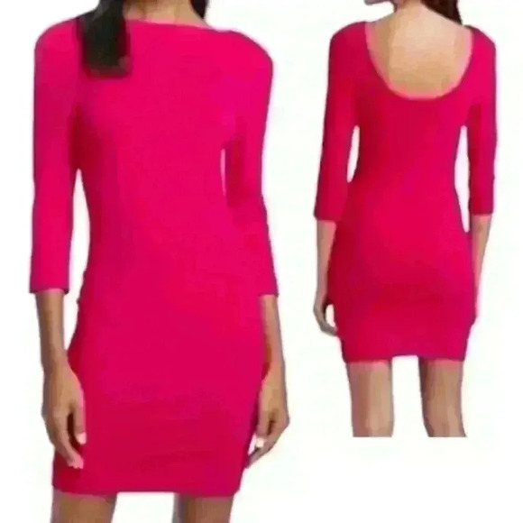 Diane Von Furstenberg Hot Pink Minidress - Picture 1 of 4
